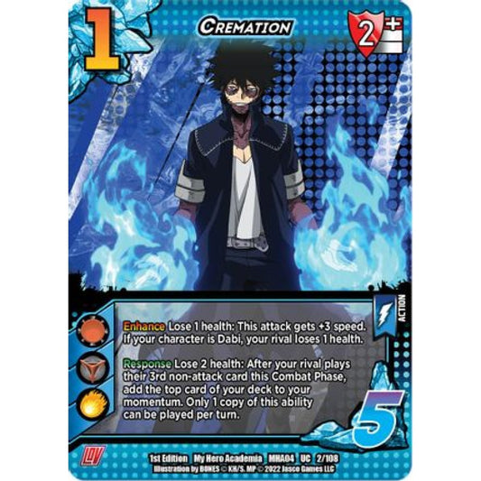 Cremation, 002/108, UC, UniVersus, MHA04 League of Villains