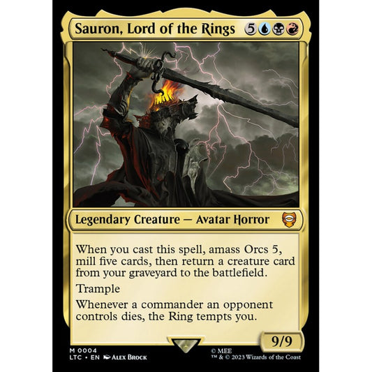 Sauron, Lord of the Rings, mythic, 4, Magic the Gathering, Tales of Middle-earth Commander