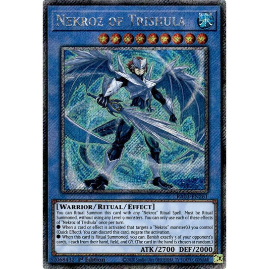 Nekroz of Trishula (Platinum Secret Rare) RA03-EN261 Platinum Rare Yu-Gi-Oh Quarter Century Bonanza