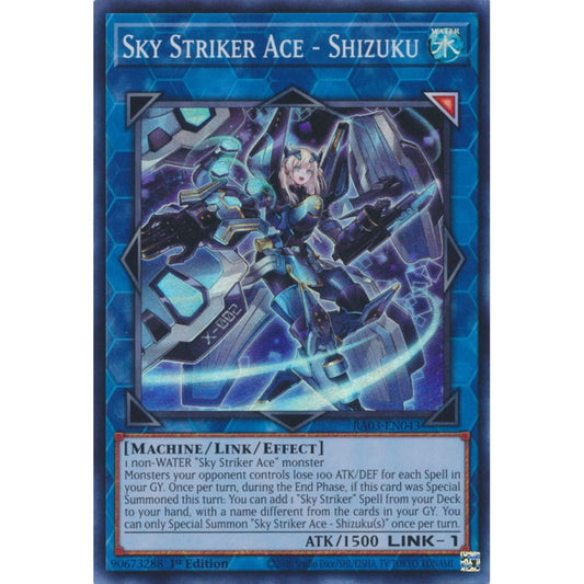Sky Striker Ace - Shizuku RA03-EN043 Super Super Rare Yu-Gi-Oh Quarter Century Bonanza in Art