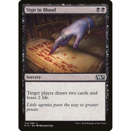 Sign in Blood common 114 Magic the Gathering Magic 2015