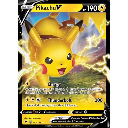 Pikachu V Double Rare 043/185 Pokemon Card Game Vivid Voltage