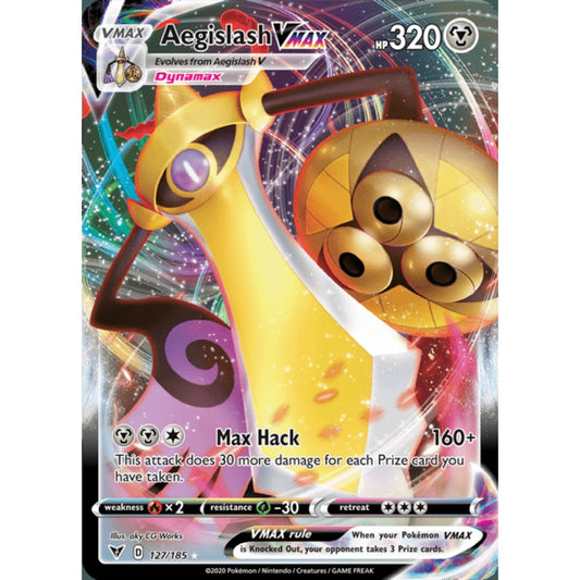 Aegislash VMAX Double Rare 127/185 Pokemon Card Game Vivid Voltage