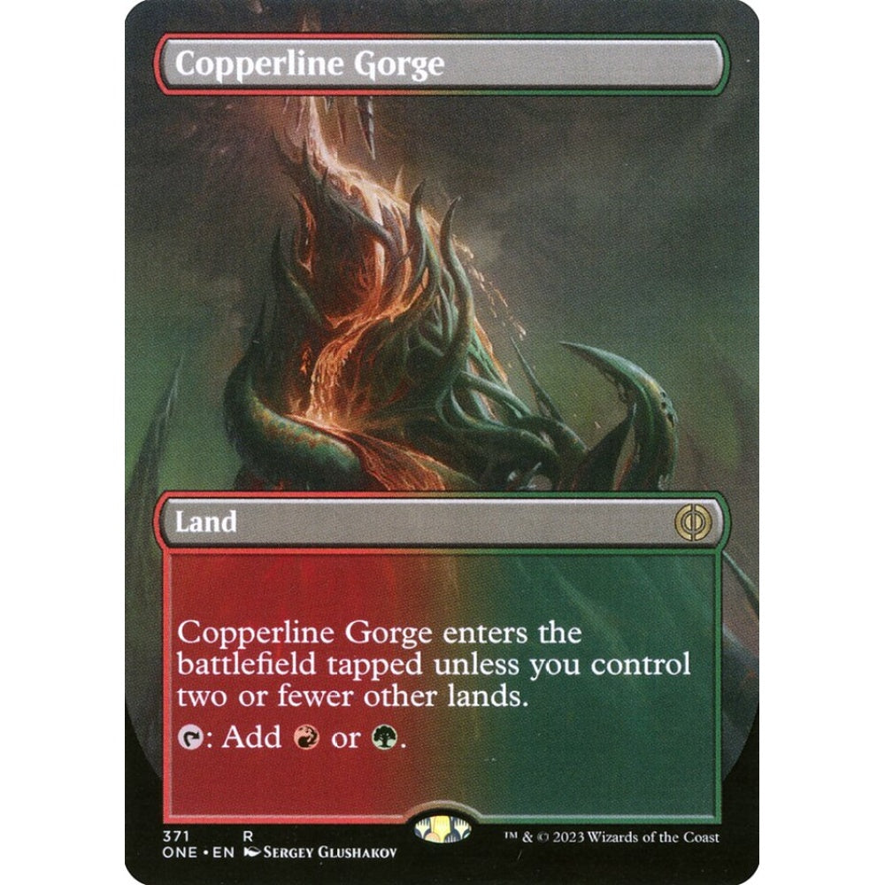 Copperline Gorge, rare, 371, Magic the Gathering, Phyrexia: All Will Be One