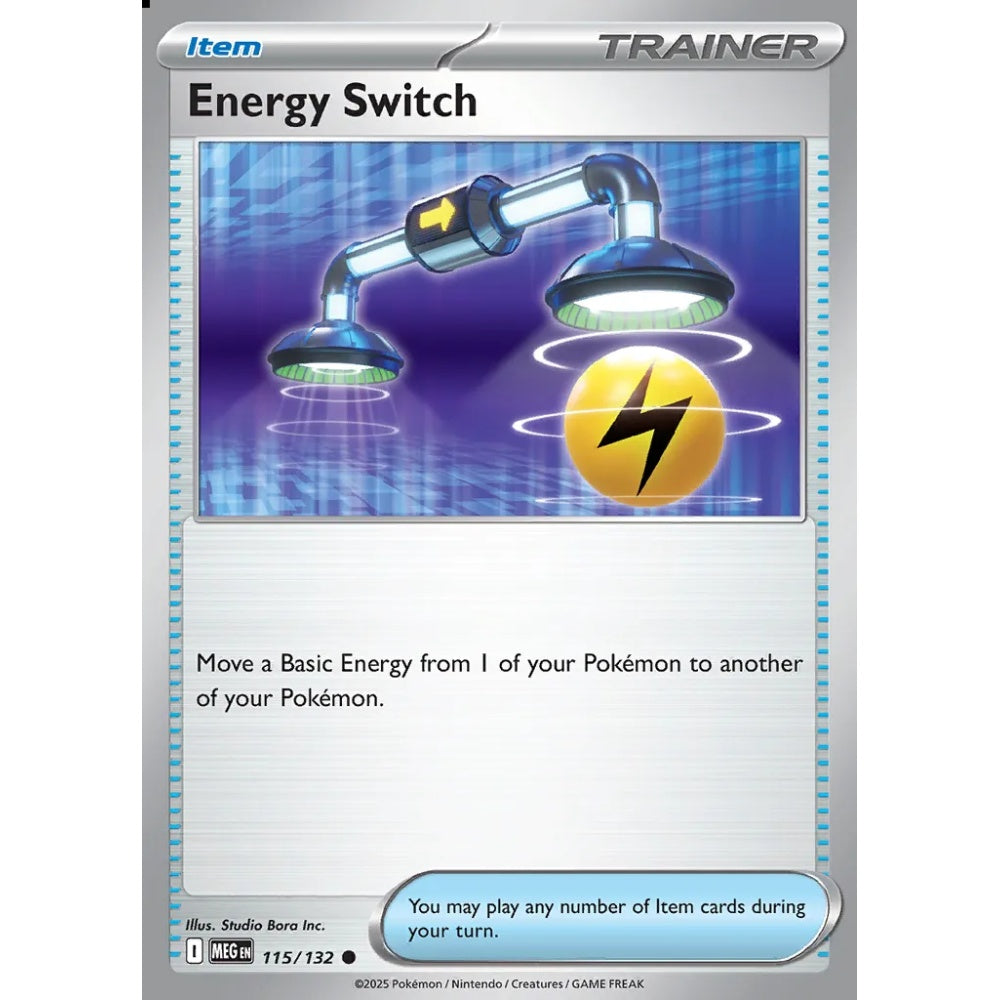 Energy Switch Common 115/132 Pokemon Card Game Mega Evolution