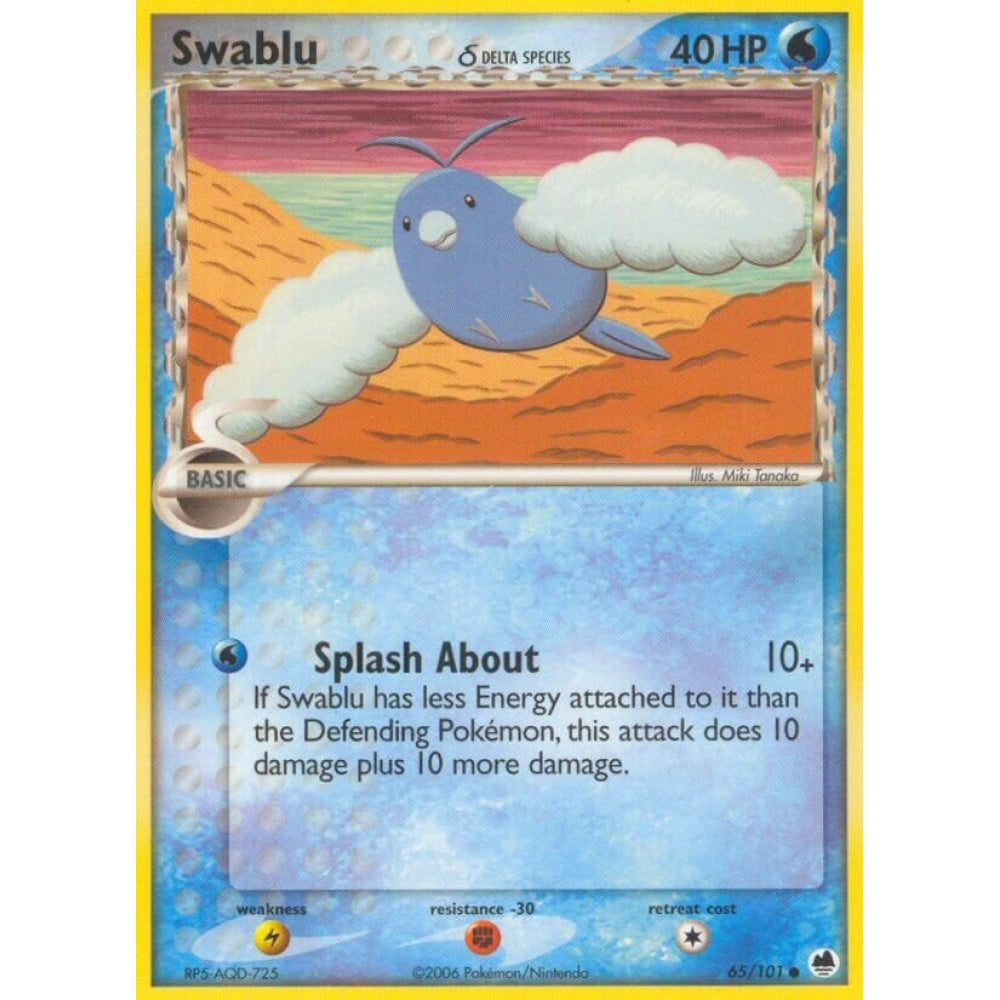 Swablu Common 65/101 Pokemon Card Game EX Dragon Frontiers