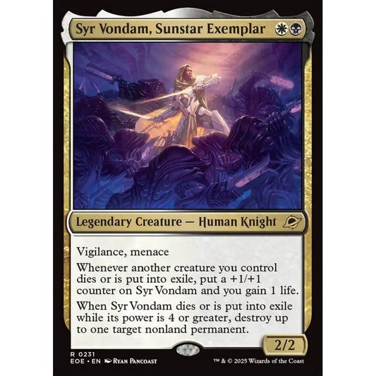 Syr Vondam, Sunstar Exemplar rare 231 Magic the Gathering Edge of Eternities