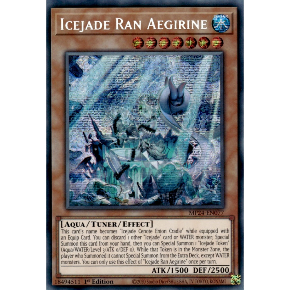 Icejade Ran Aegirine MP24-EN077 Prismatic Prismatic Secret Rare Yu-Gi-Oh 25th Anniversary Tin: Dueling Mirrors in Art