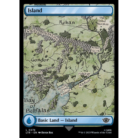 Island, common, 274, Magic the Gathering, The Lord of the Rings: Tales of Middle-earth