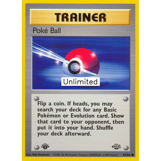 Poké Ball Common 64/64 Pokemon Card Game Jungle