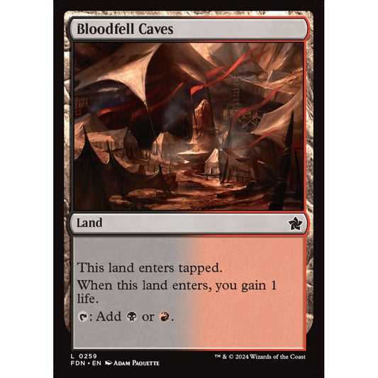 Bloodfell Caves, 259, common, Magic: The Gathering, Foundations