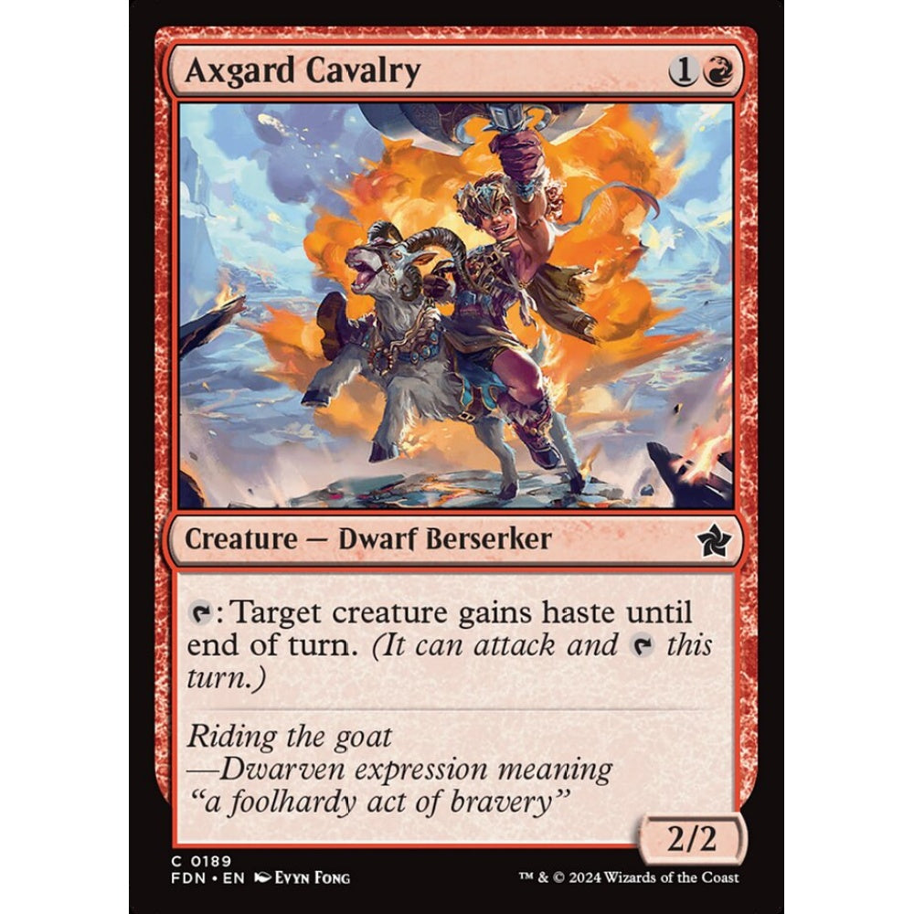 Axgard Cavalry, 189, common, Magic: The Gathering, Foundations
