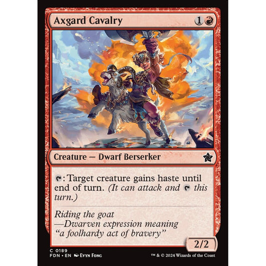 Axgard Cavalry, 189, common, Magic: The Gathering, Foundations