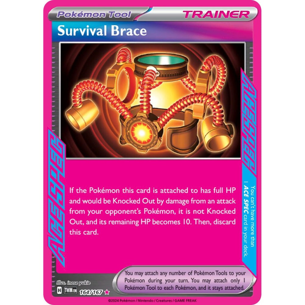 Survival Brace ACE SPEC Rare 164/167 Pokemon Card Game Twilight Masquerade
