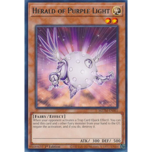 Herald of Purple Light MZTM-EN061 Rare Yu-Gi-Oh Maze of the Master