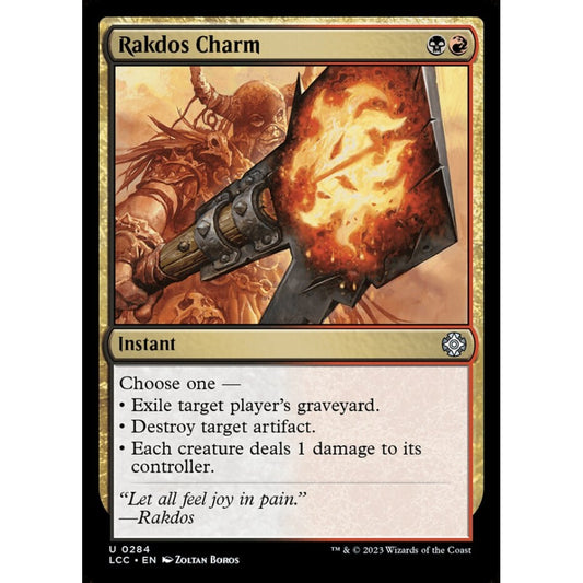 Rakdos Charm, uncommon, 284, Magic the Gathering, The Lost Caverns of Ixalan Commander