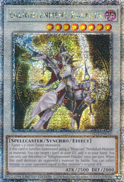 Enlightenment Paladin TN23-EN010 QCR Quarter Century Secret Rare Yu-Gi-Oh 25th Anniversary Tin: Dueling Heroes in Art