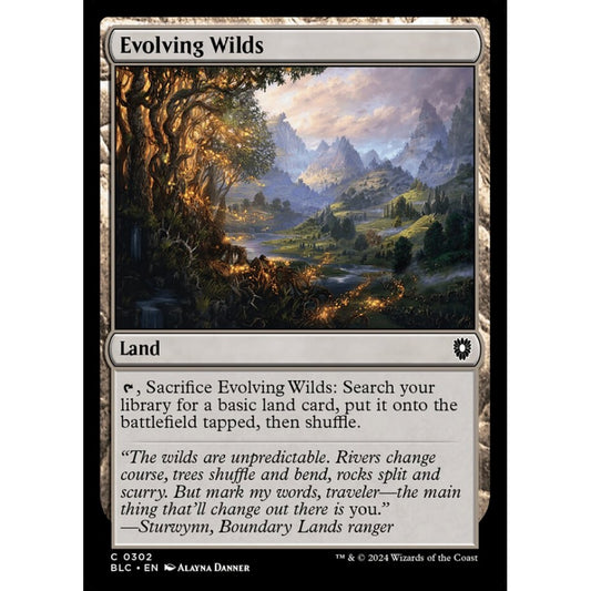 Evolving Wilds, 302, common, Magic: The Gathering, Bloomburrow