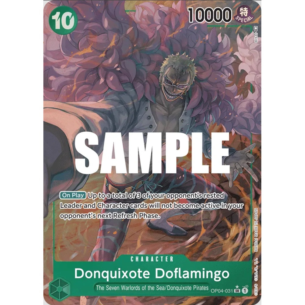 Donquixote Doflamingo, OP04-031, Alternate Art, One Piece, Kingdoms of Intrigue