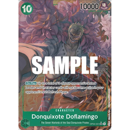 Donquixote Doflamingo, OP04-031, Alternate Art, One Piece, Kingdoms of Intrigue