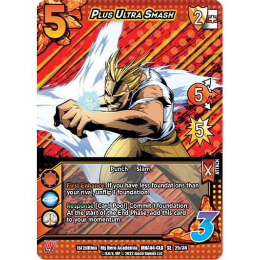 Plus Ultra Smash, 25/36, SE, UniVersus, MHA04 League of Villains