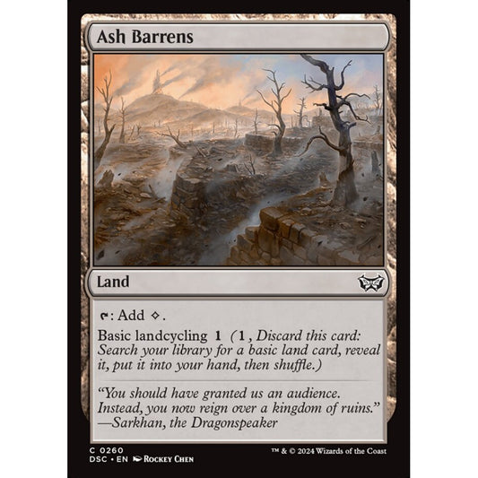 Ash Barrens, 260, common, Magic: The Gathering, Duskmourn: House of Horror