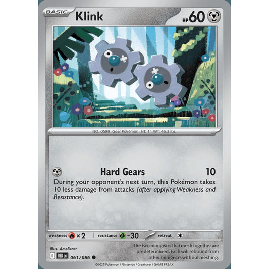 Klink Common 61/086 Pokemon Card Game Black Bolt
