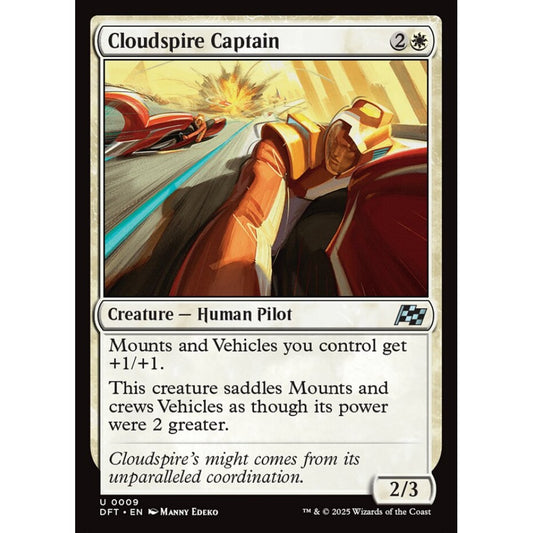 Cloudspire Captain, 9, uncommon, Magic: The Gathering, Aetherdrift