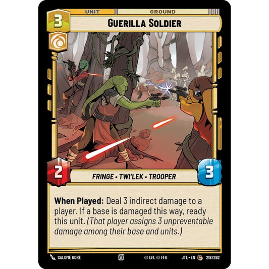Guerilla Soldier, C, JTL 218), Star Wars Unlimited