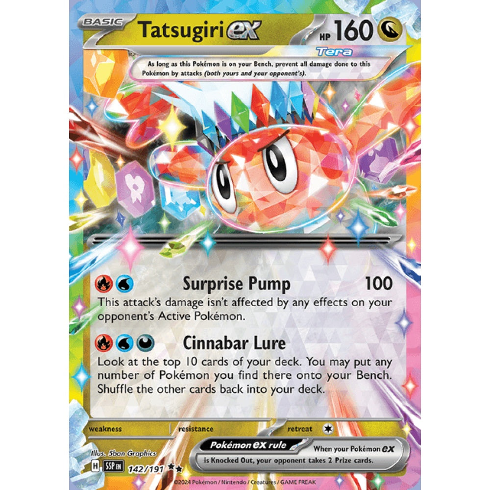 Tatsugiri ex Double Rare 142/191 Pokemon Card Game Surging Sparks
