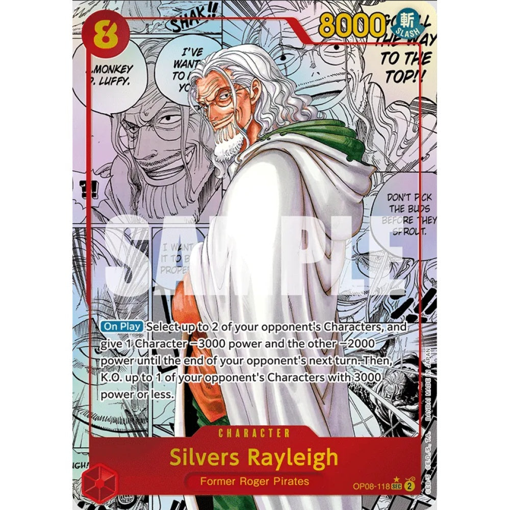 Silvers Rayleigh, OP08-118, Manga Art, One Piece, Two Legends