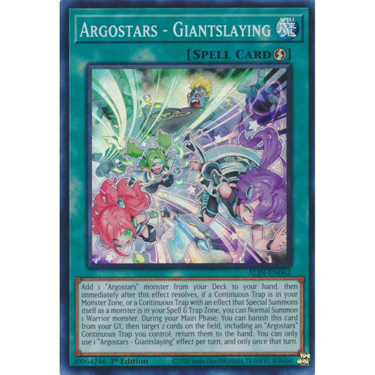 Argostars - Giantslaying ALIN-EN062 Super Super Rare Yu-Gi-Oh Alliance Insight in Art
