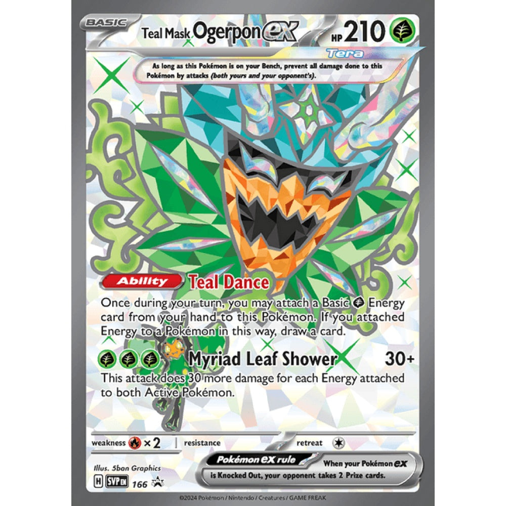 Teal Mask Ogerpon ex Black Star Promo 166 Pokemon Card Game Scarlet & Violet Promos