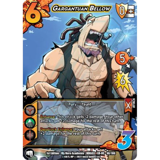 Gargantuan Bellow, 48/108, XR-UC, UniVersus, MHA03 Heroes Clash