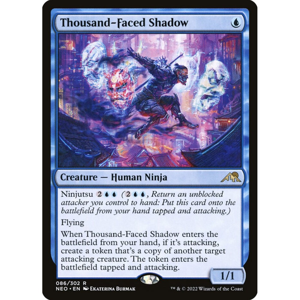 Thousand-Faced Shadow rare 86 Magic the Gathering Kamigawa: Neon Dynasty