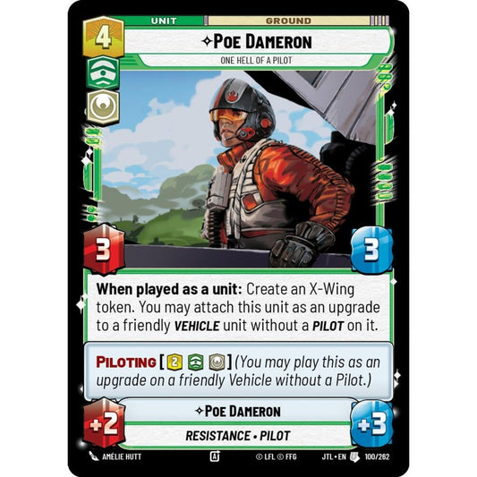 Poe Dameron, U, JTL 100), Star Wars Unlimited