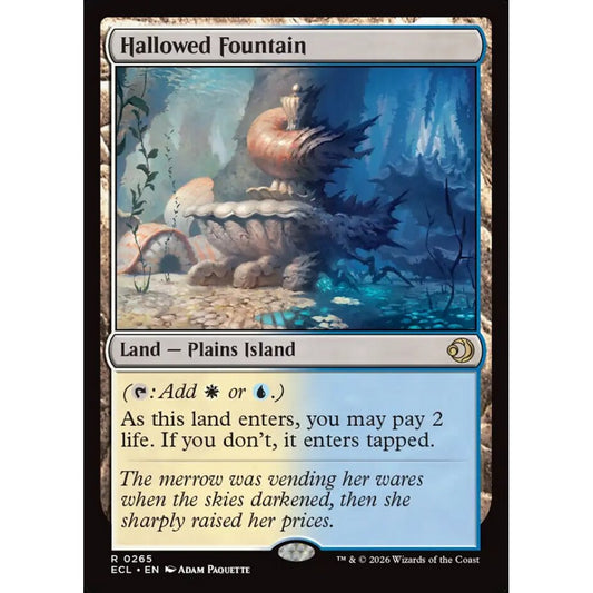 Hallowed Fountain rare 265 Magic the Gathering Lorwyn Eclipsed