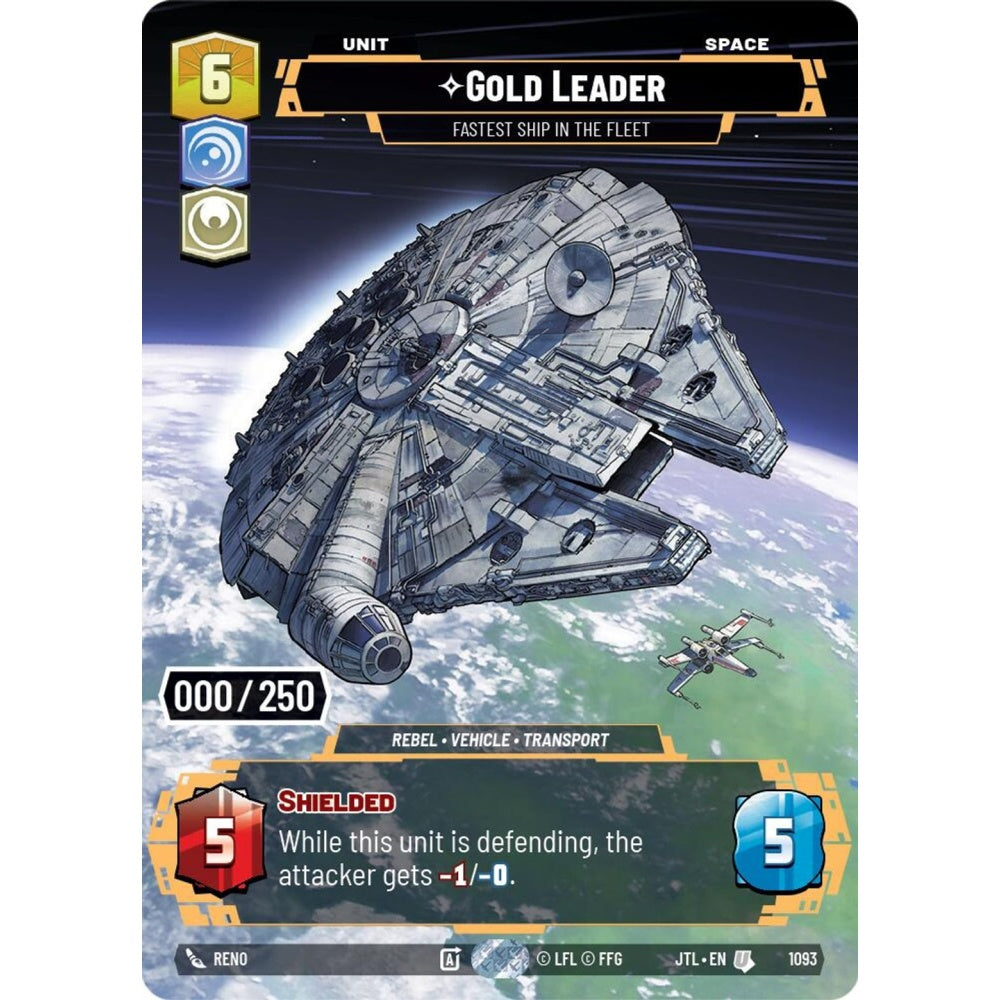 Gold Leader, U, JTL 1093) Prestige Serialized, Star Wars Unlimited