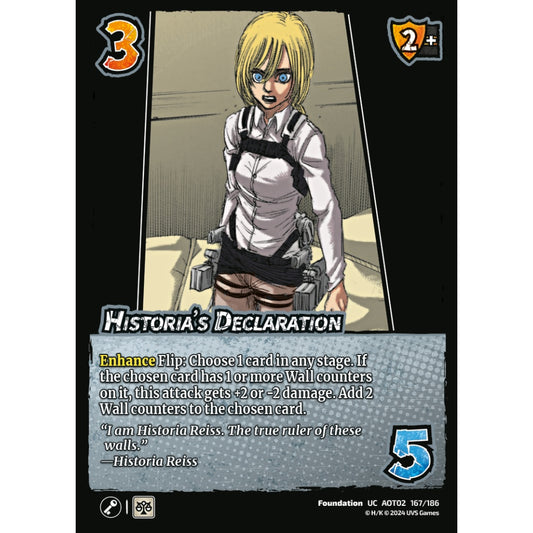 Historia's Declaration, 167/186, AOT02, Universus, Attack on Titan: Origins of Power, Foundation, UC