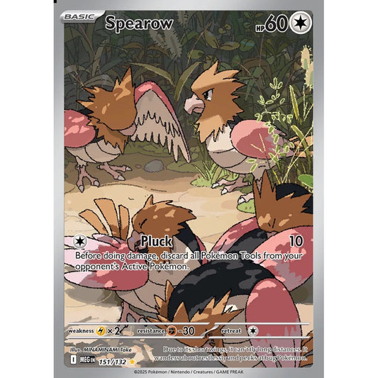 Spearow Illustration Rare 151/132 Pokemon Card Game Mega Evolution