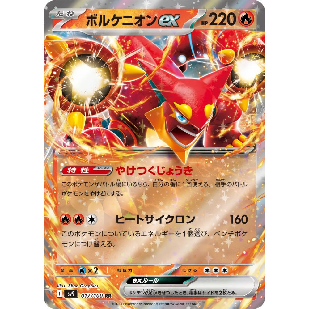 Volcanion ex Double Rare (RR) 017/100 Pokemon Card Game Battle Partners Korean