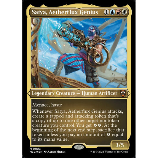 Satya, Aetherflux Genius, 23, mythic, Magic: The Gathering, Modern Horizons 3