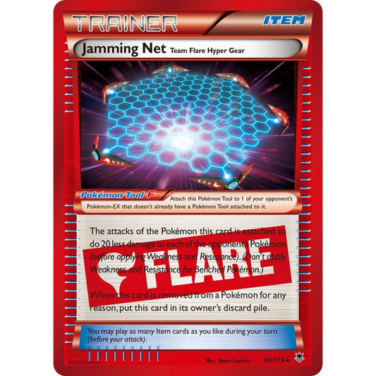 Jamming Net Rare Holo 98/119 Pokemon Card Game Phantom Forces