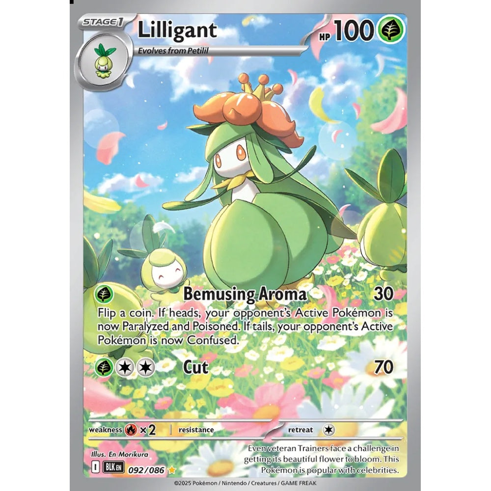 Lilligant Illustration Rare 092/086 Pokemon Card Game Black Bolt