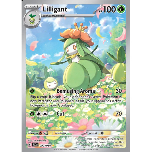 Lilligant Illustration Rare 092/086 Pokemon Card Game Black Bolt