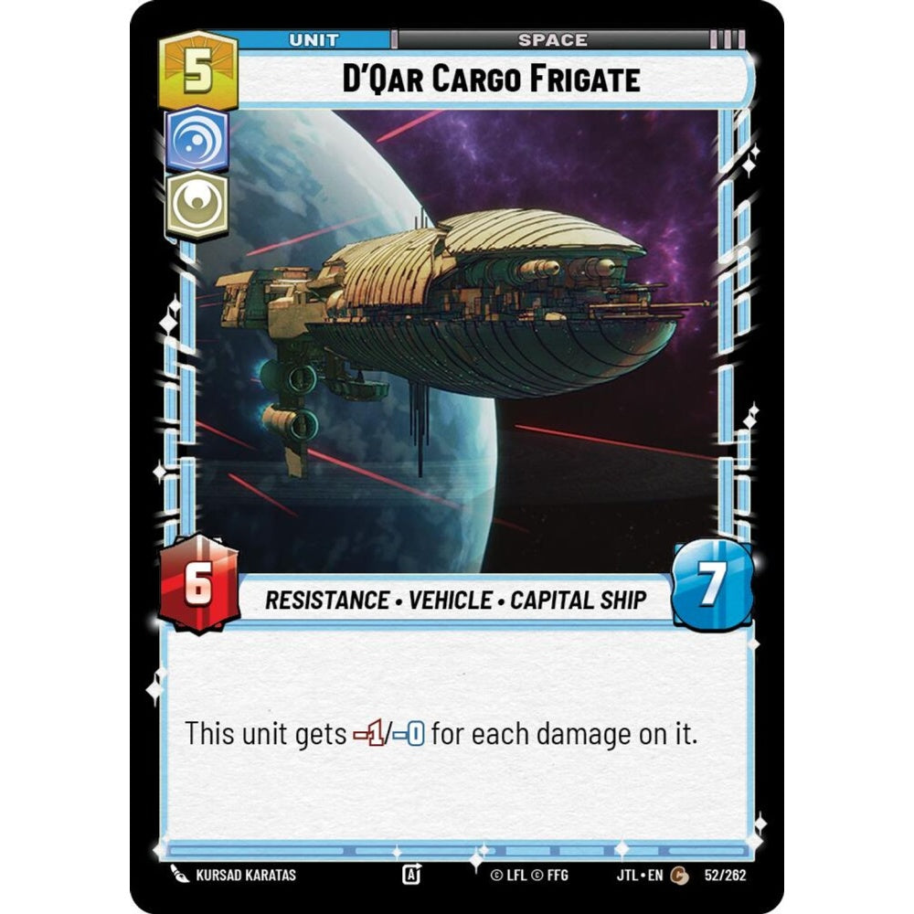 D'Qar Cargo Frigate, C, JTL 052), Star Wars Unlimited
