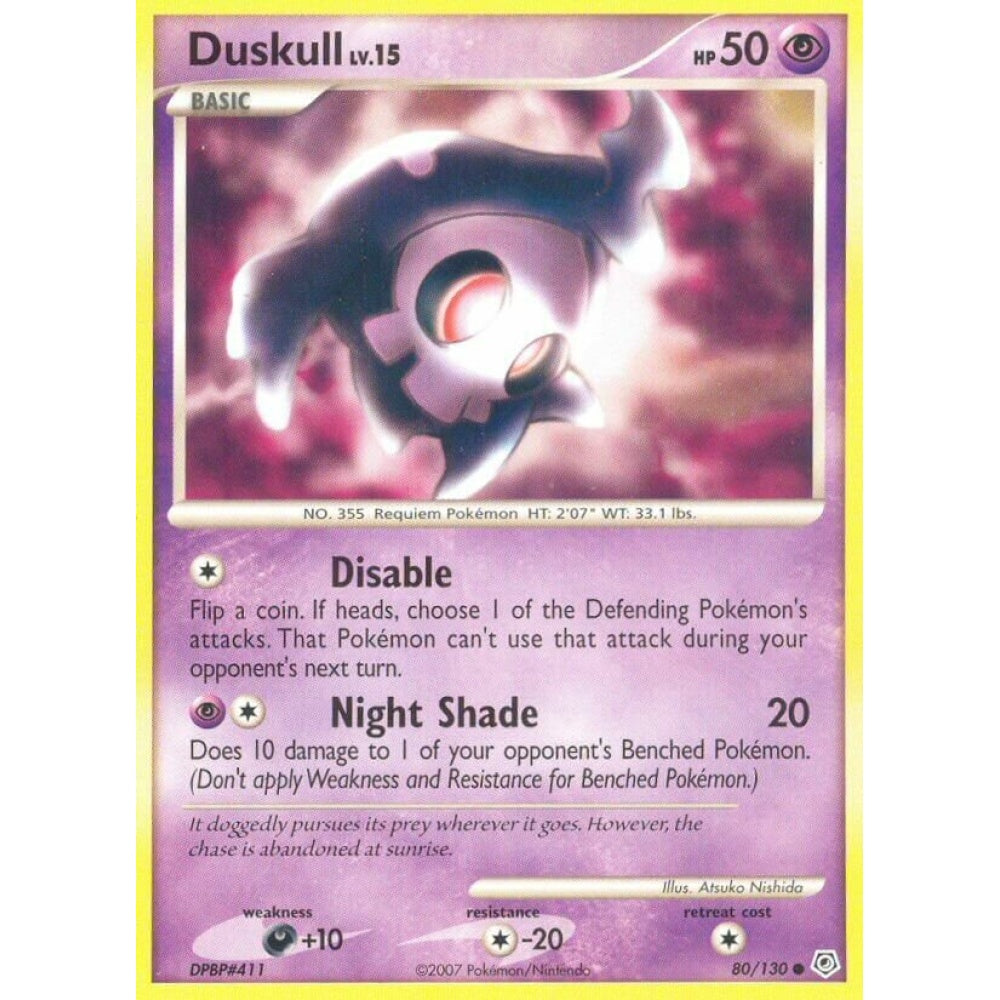 Duskull Common 80/130 Pokemon Card Game Diamond & Pearl