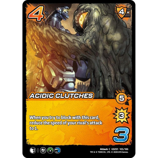 Acidic Clutches GDZ01 105/186 GDZ01 Universus Godzilla: Reign of Kaiju Attack C