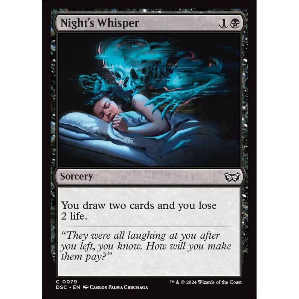 Night's Whisper, 79, common, Magic: The Gathering, Duskmourn: House of Horror