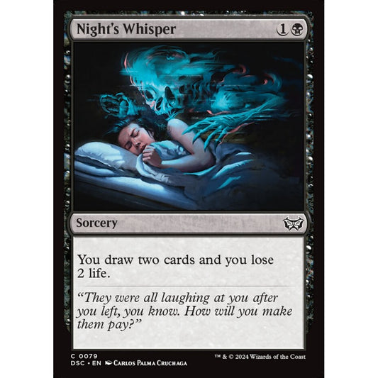Night's Whisper, 79, common, Magic: The Gathering, Duskmourn: House of Horror